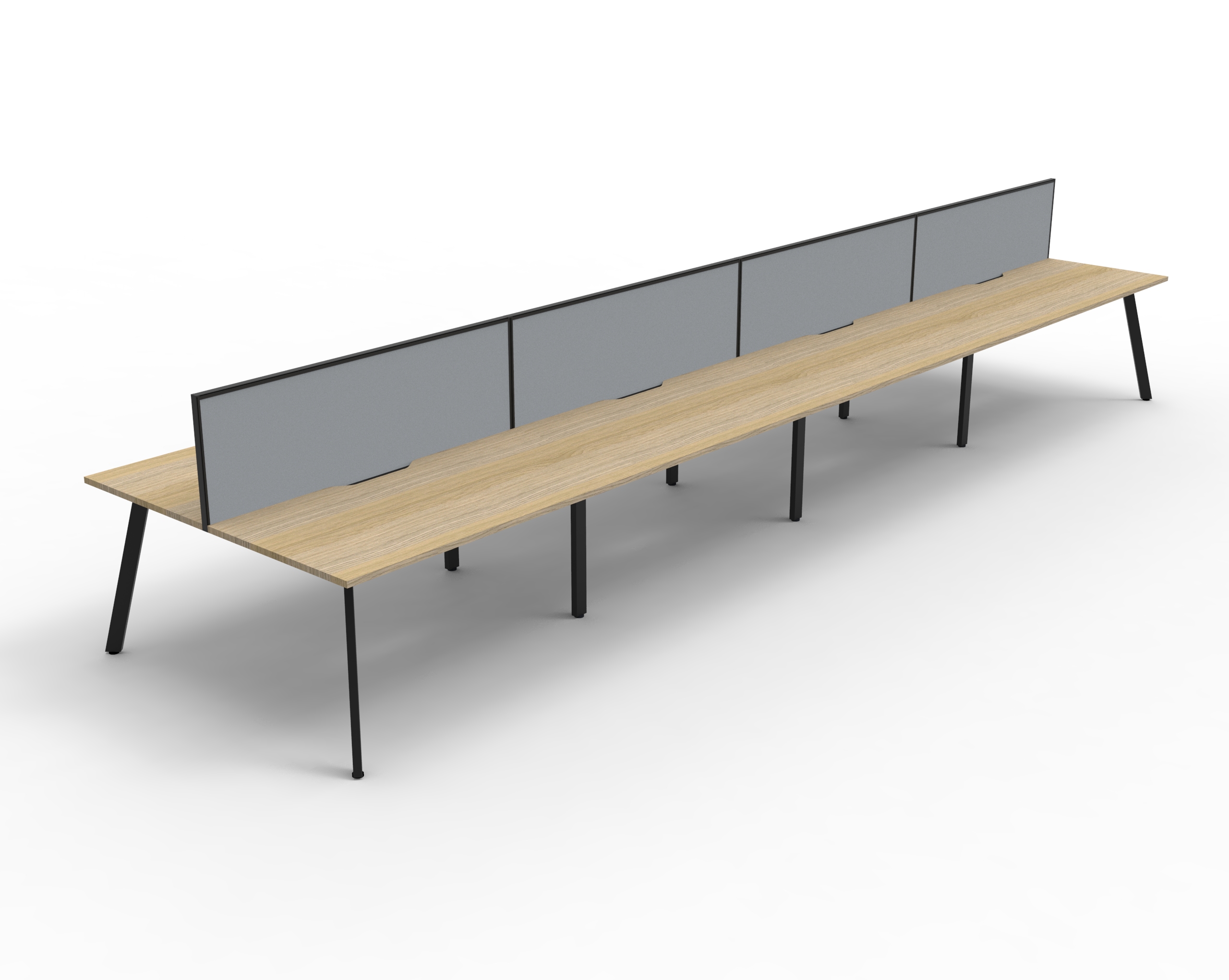 Eternity 8 Person Double Sided Workstation - With Screen